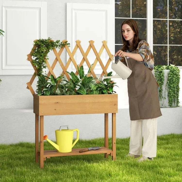 Wood Raised Garden Bed Planter - Green Thumb Haven