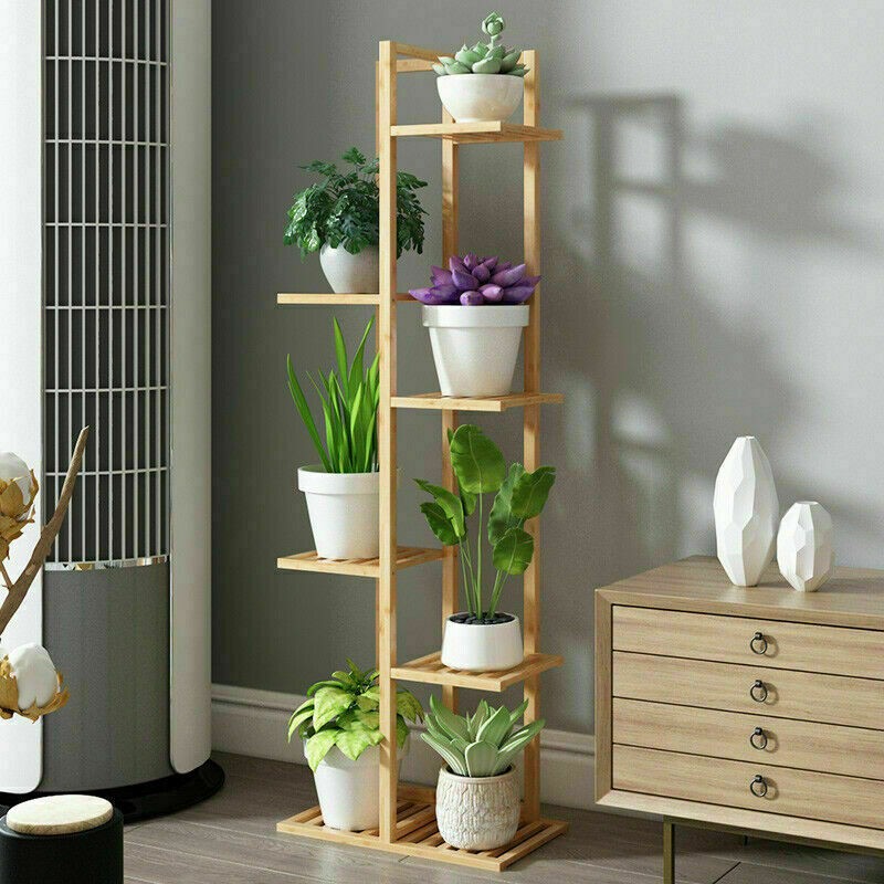 Bamboo Corner Plant Stand Set