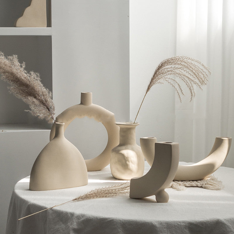 Beige Ceramic Vase
