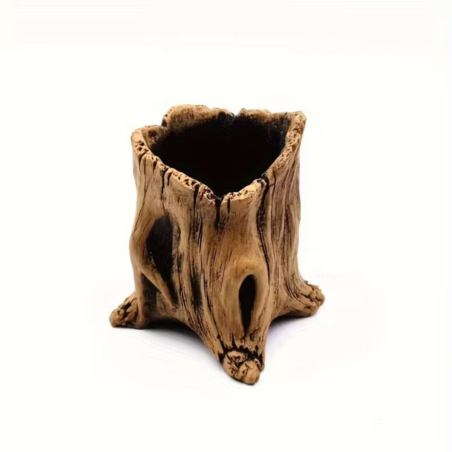 Wood Grain Concrete Planter Green Thumb Haven
