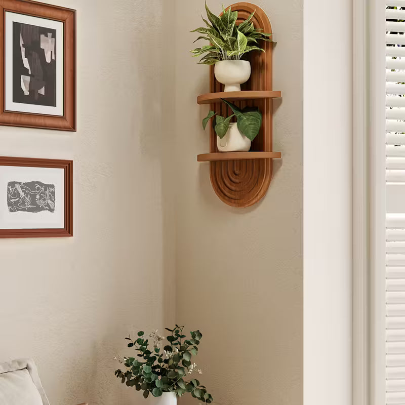 Boho Floating Wood Shelf