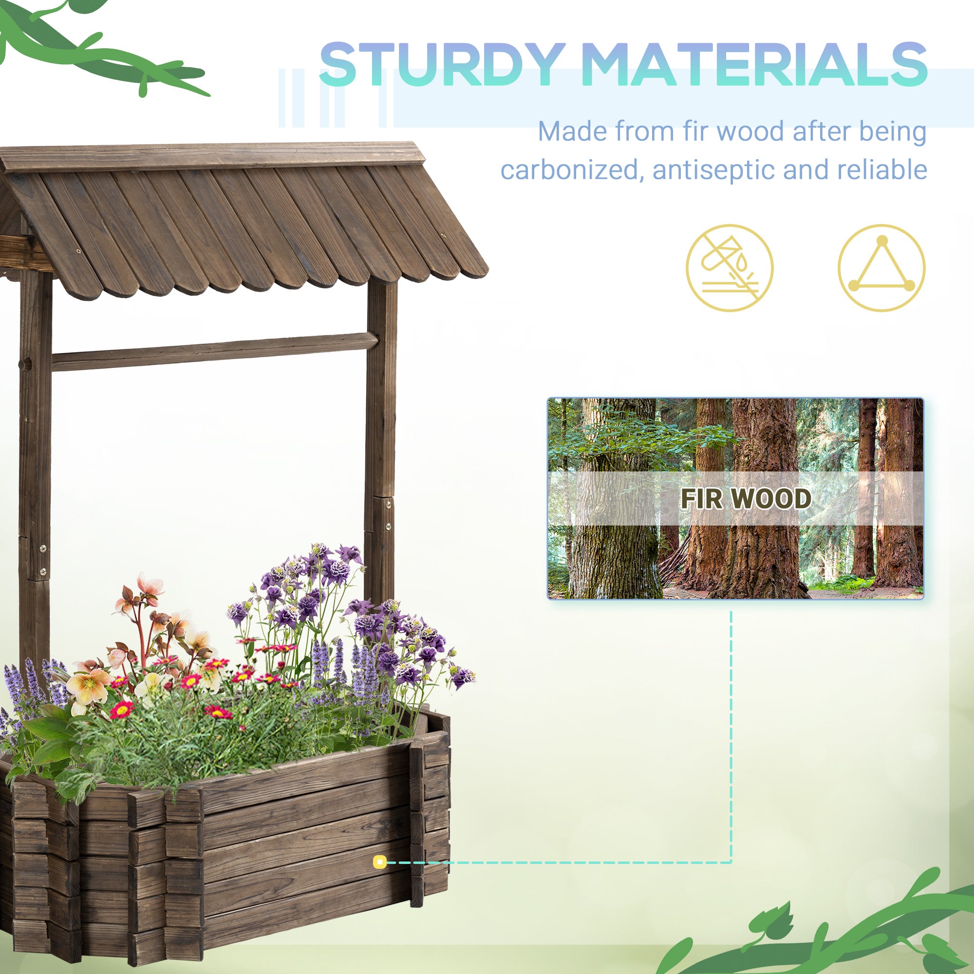 Wishing Well Garden Bed Planter