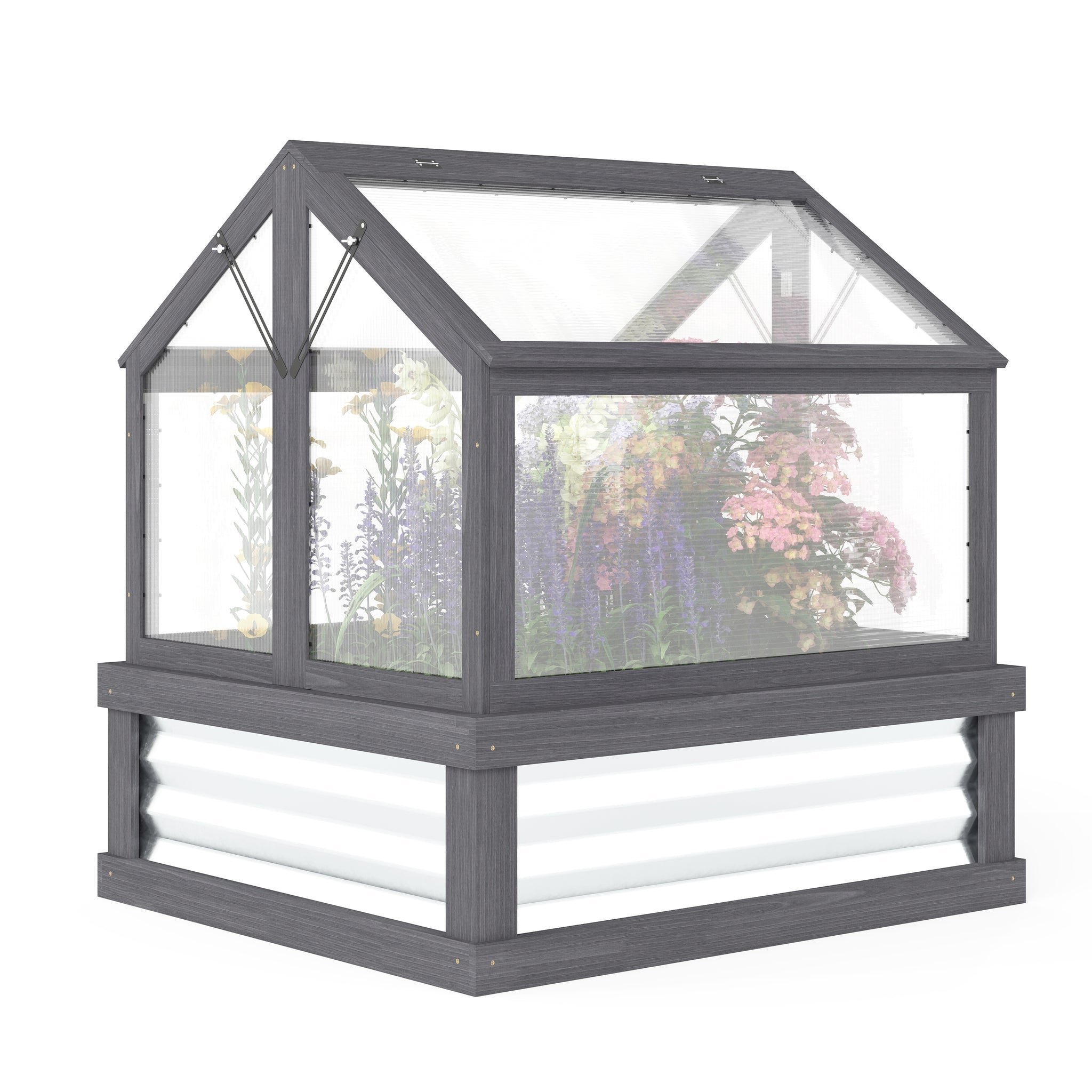 Raised Garden Bed With Greenhouse Outsunny