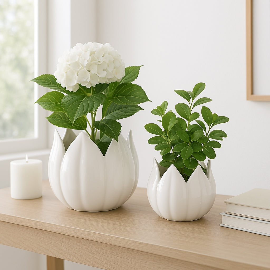 Garden Petal Ceramic Planter