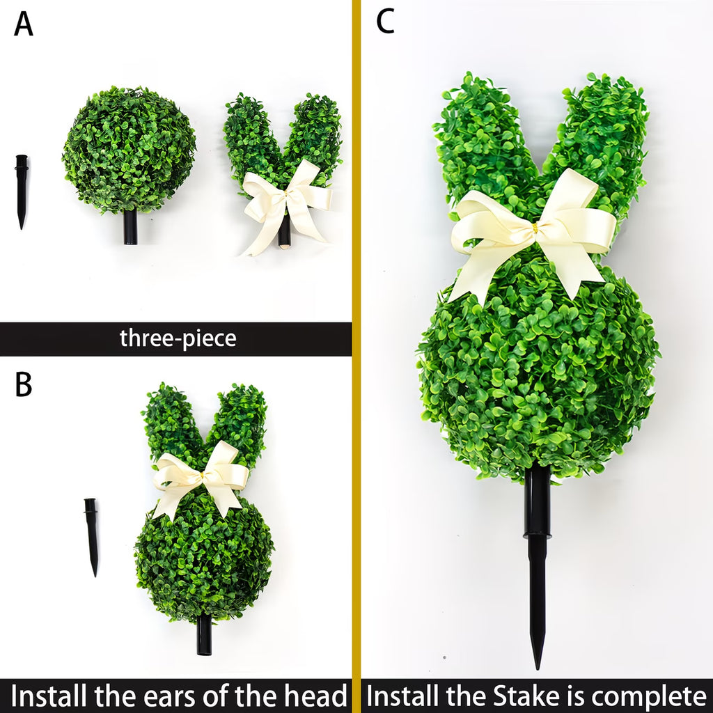 Whimsical Bunny Topiary Tree