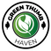 Logo of Green Thumb Haven with a green circle and leaf design on a white background