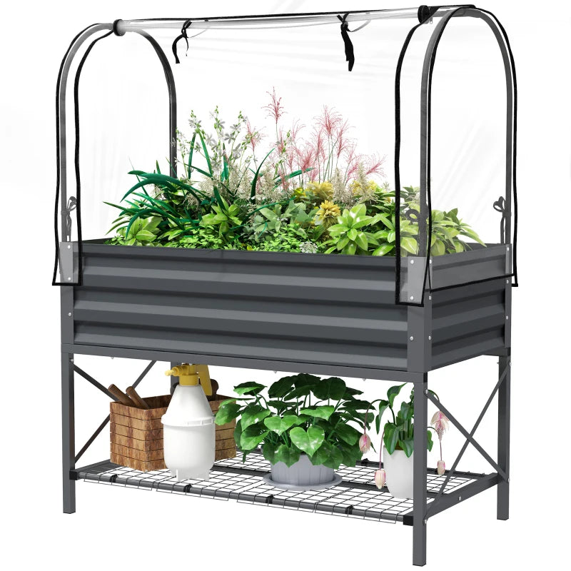 Metal Elevated Garden Bed Outsunny