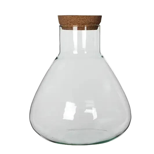 Large Glass Terrarium with Cork Lid