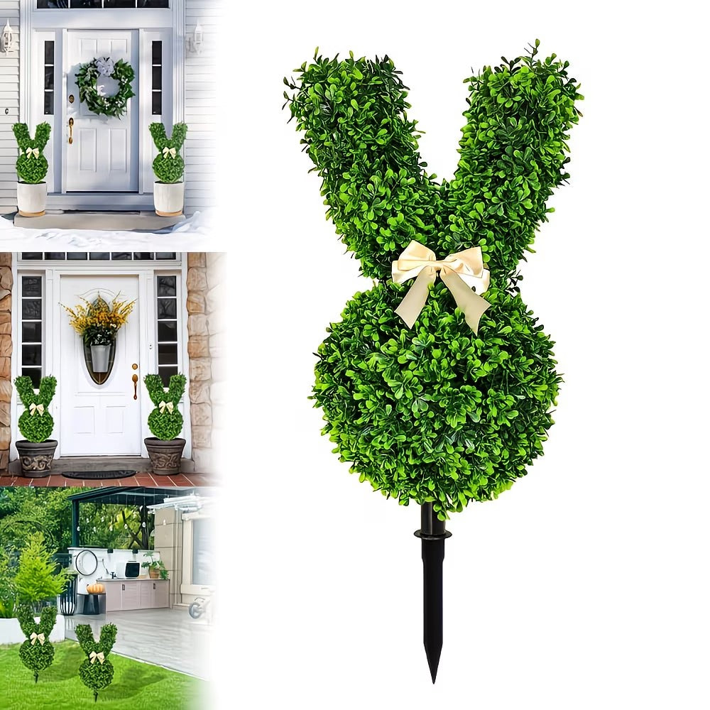 Whimsical Bunny Topiary Tree Green Thumb Haven