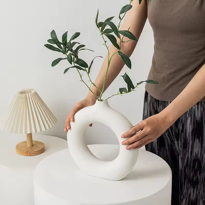 White Vase Green Thumb Haven