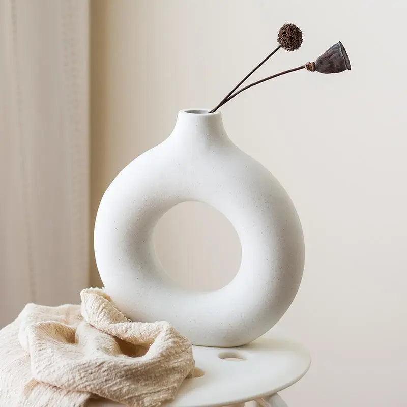 White Vase Green Thumb Haven