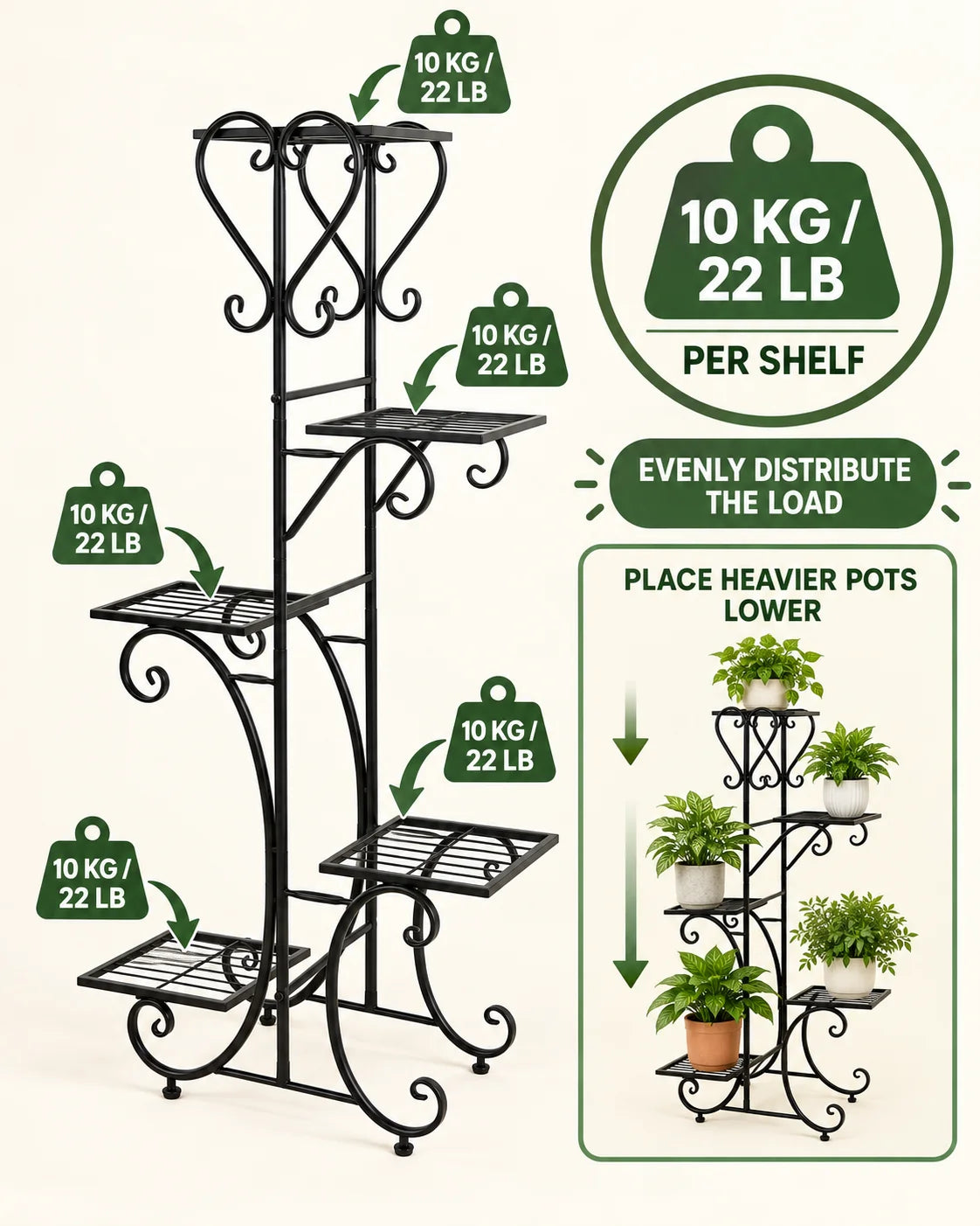 Metal Plant Stand Green Thumb Haven