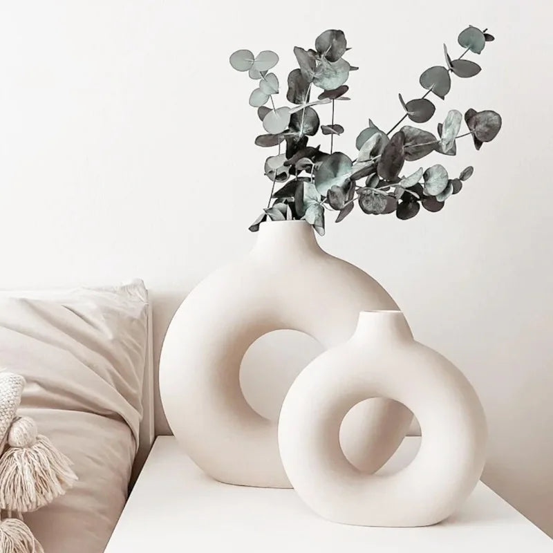 White Vase Green Thumb Haven