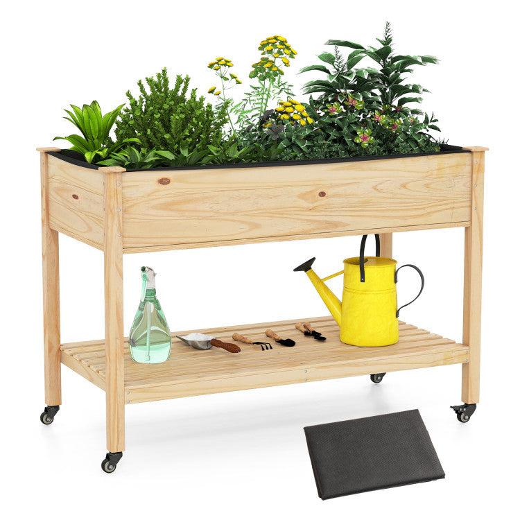 Wood Raised Garden Bed Costway