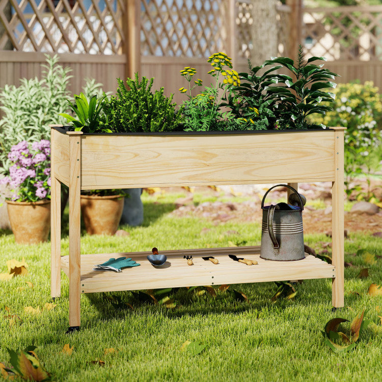 Wood Raised Garden Bed Costway