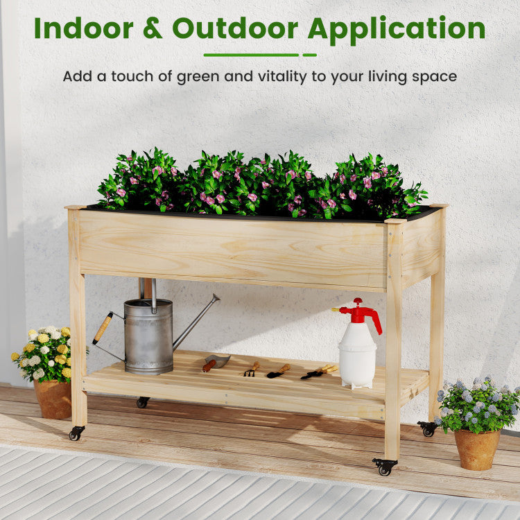 Wood Raised Garden Bed Costway