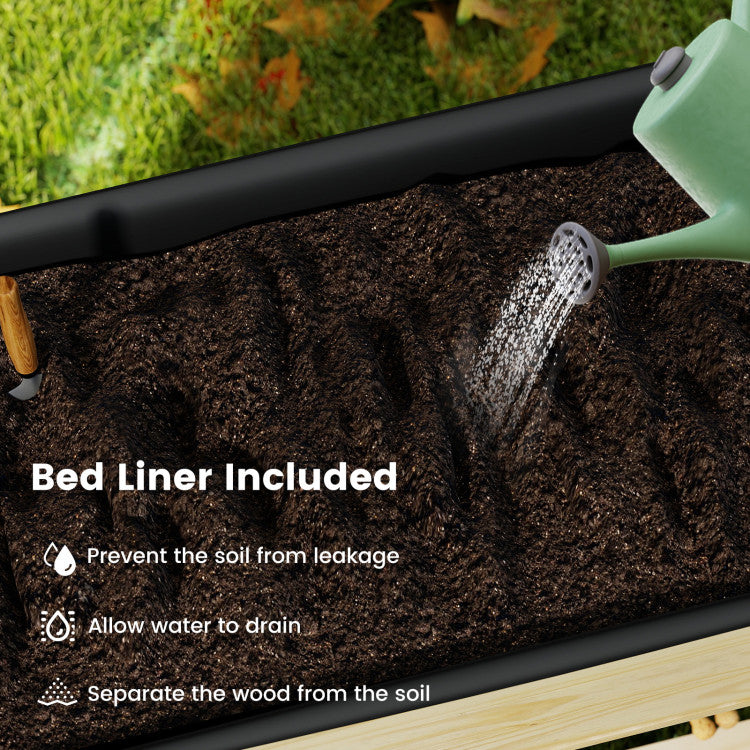 Wood Raised Garden Bed Costway