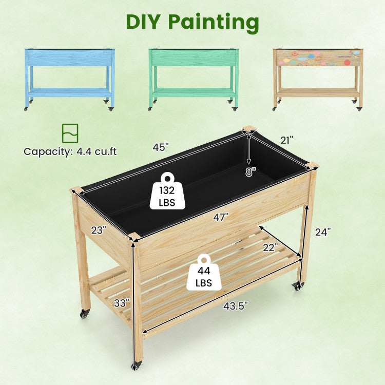 Wood Raised Garden Bed Costway