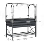 Metal Elevated Garden Bed Outsunny