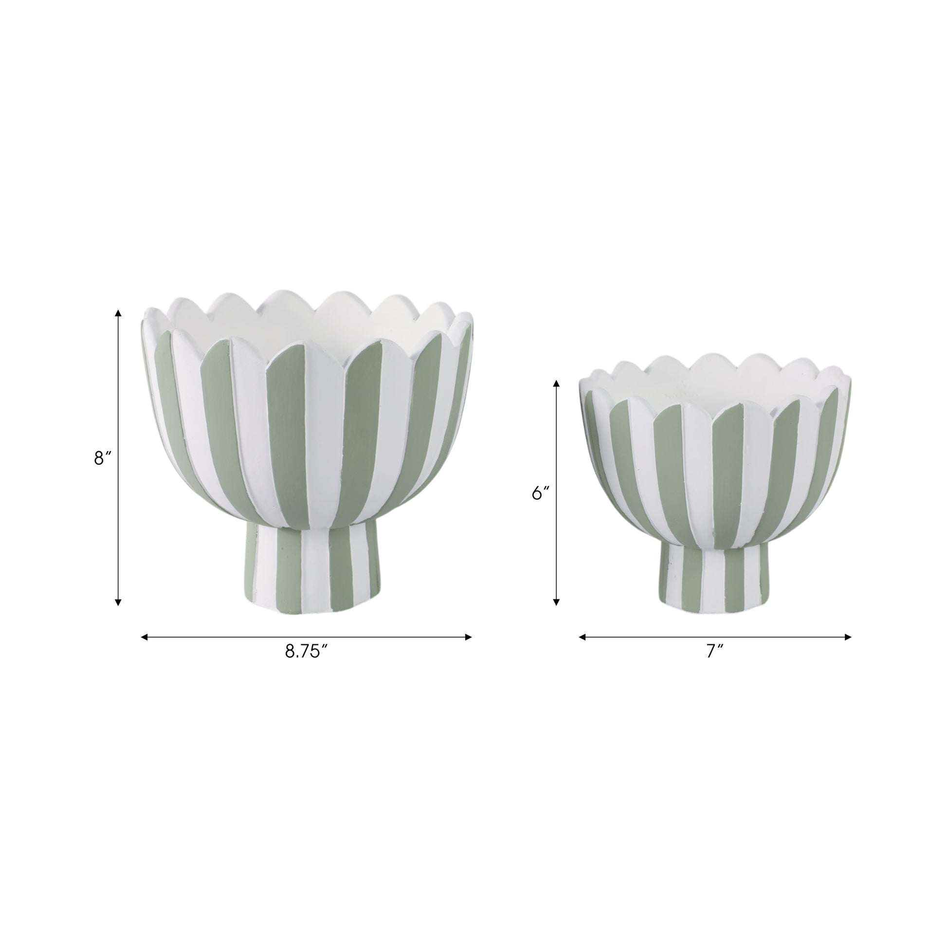 Scalloped Ceramic Planter