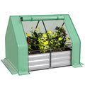 Galvanized Raised Garden Bed With Mini Greenhouse Cover