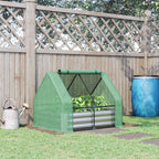 Galvanized Raised Garden Bed With Mini Greenhouse Cover