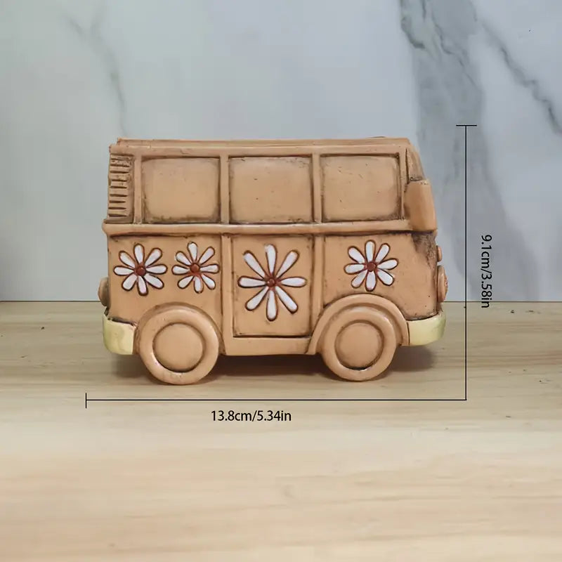 Vintage Hippie Van Garden Planter