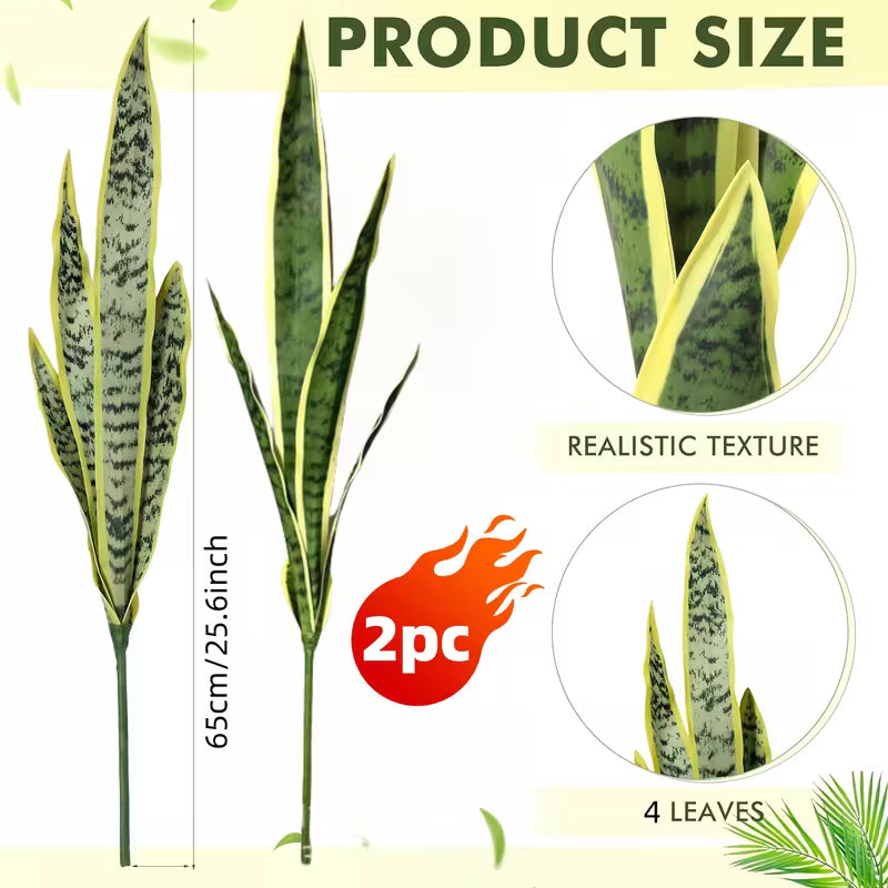Artificial Snake Plant Description Size