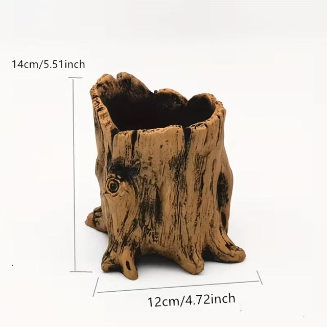 Wood Grain Concrete Planter Green Thumb Haven