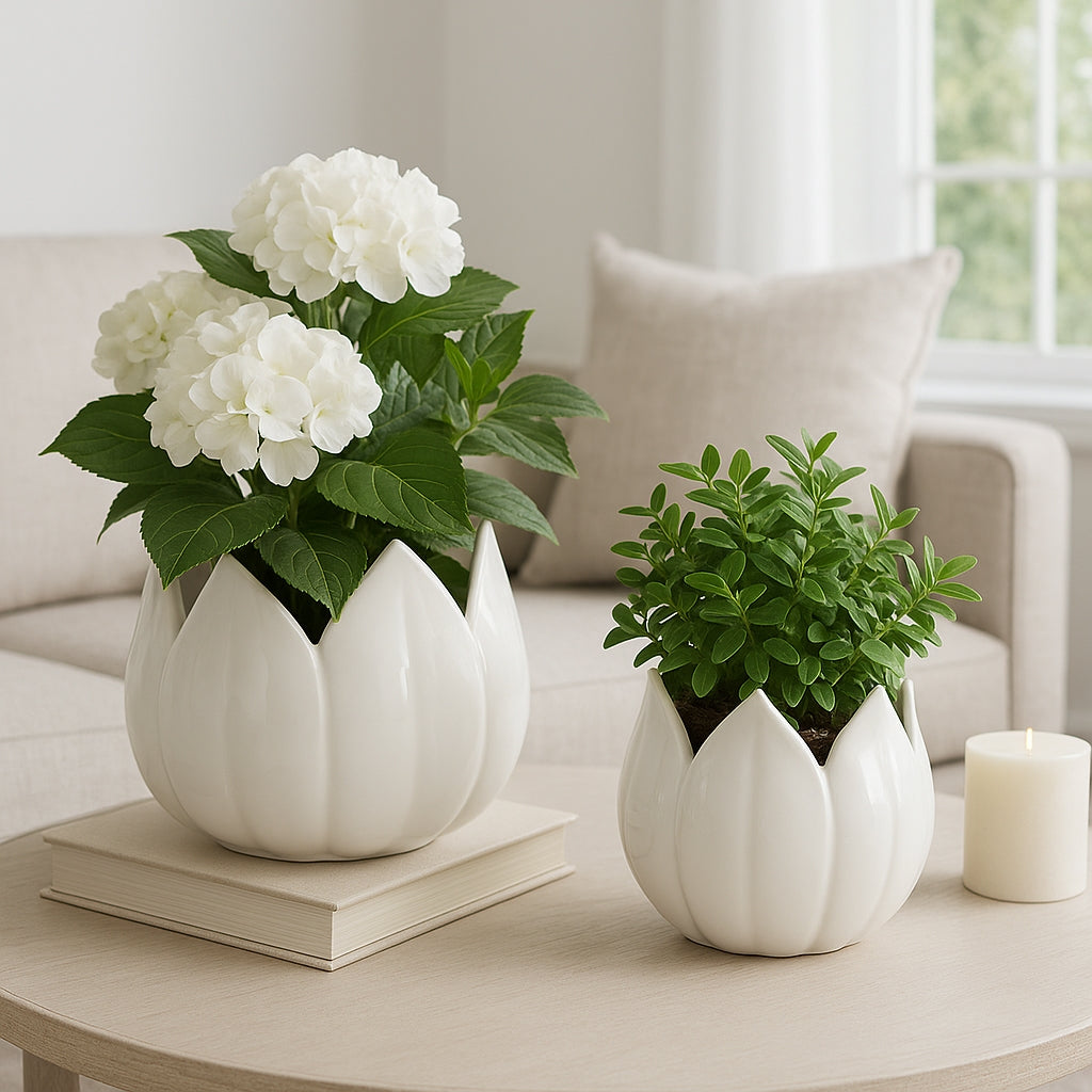 Garden Petal Ceramic Planter
