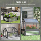 Raised Garden Bed With Greenhouse Outsunny