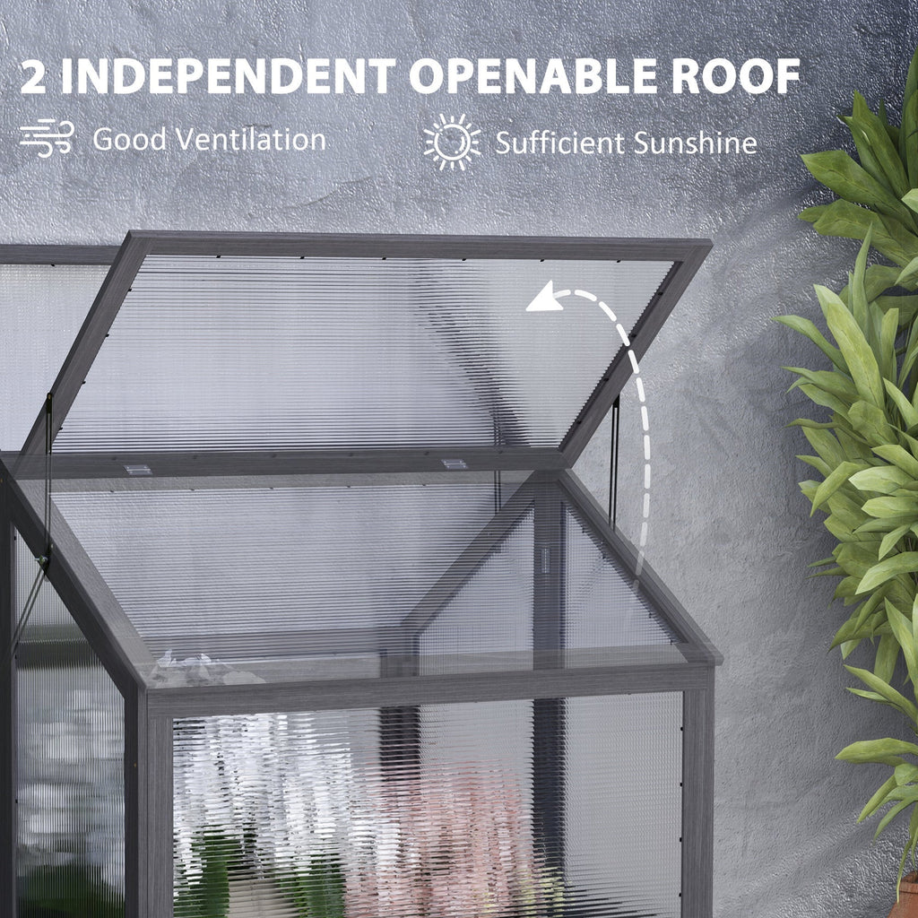 Raised Garden Bed With Greenhouse Outsunny