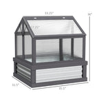 Raised Garden Bed With Greenhouse Outsunny