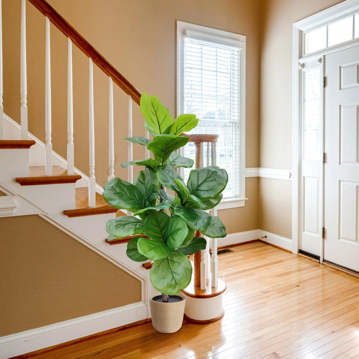 Silk Fiddle Leaf Ficus Faux Tree - Green Thumb Haven