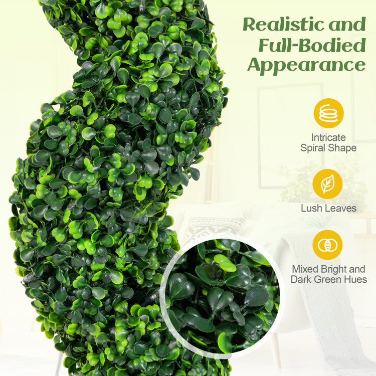 Pre-Lit Topiary Tree Set Costway