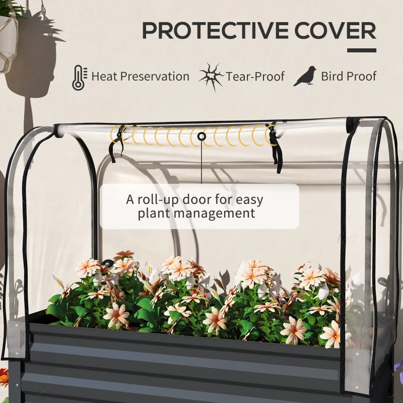 Metal Elevated Garden Bed Outsunny