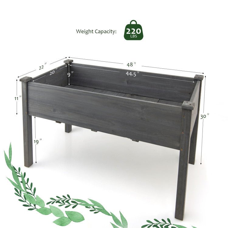 Wood Raised Garden Bed - Green Thumb Haven