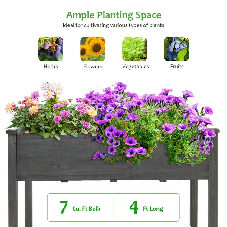 Wood Raised Garden Bed - Green Thumb Haven