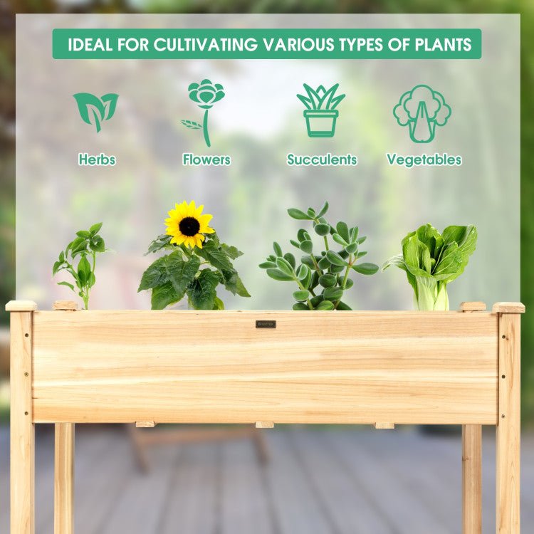 Wood Raised Garden Bed - Green Thumb Haven