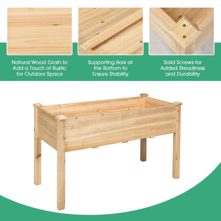 Wood Raised Garden Bed - Green Thumb Haven
