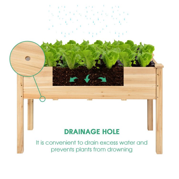 Wood Raised Garden Bed - Green Thumb Haven